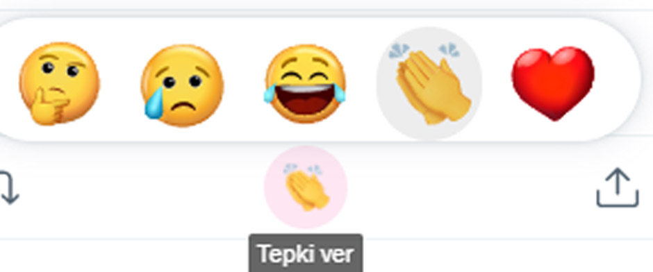 Twitter’ın ilk olarak Türkiye’de test ettiği Reactions ile beğen düğmesine ek dört emoji getirdi