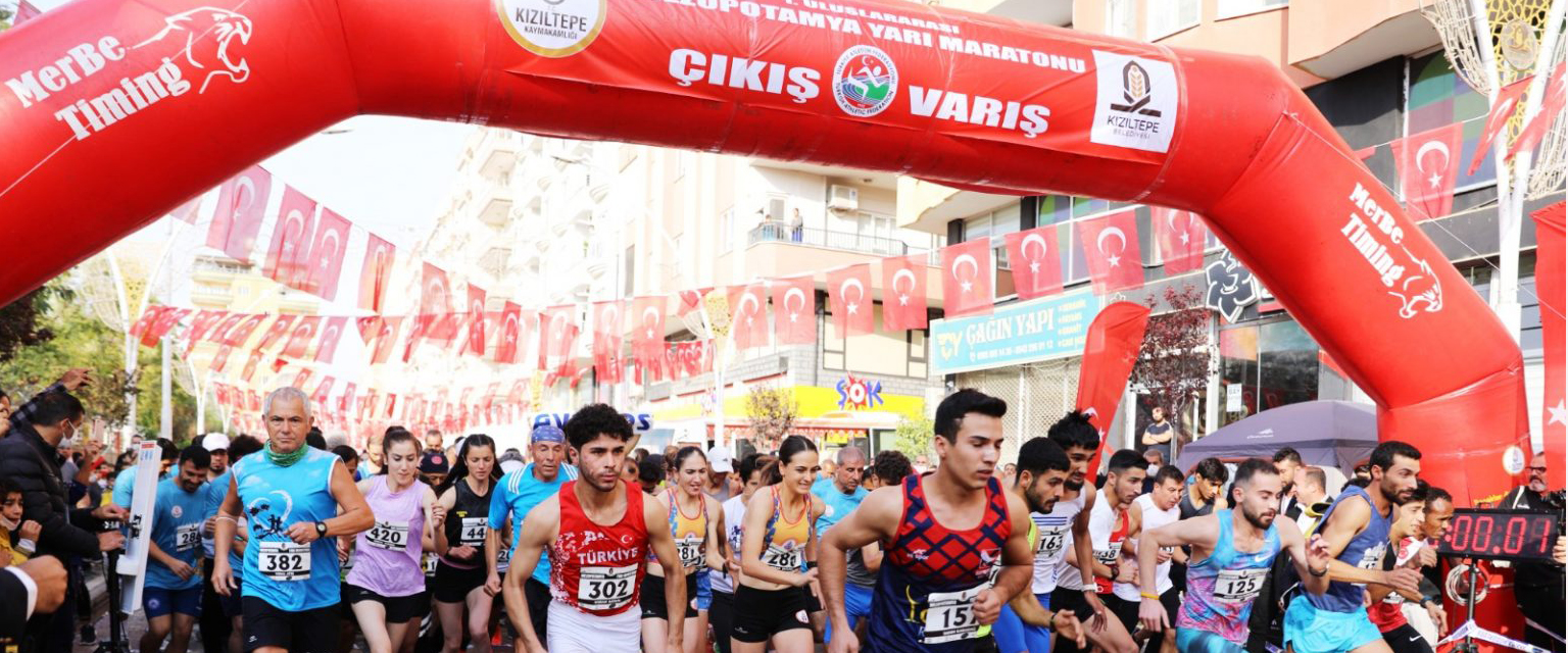 1.Uluslararası Mezopotamya Yarı Maraton Koşusunun startı verildi