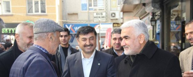 HÜDA PAR Genel Başkanı Yapıcıoğlu Nusaybin’de esnaf ziyareti yaptı
