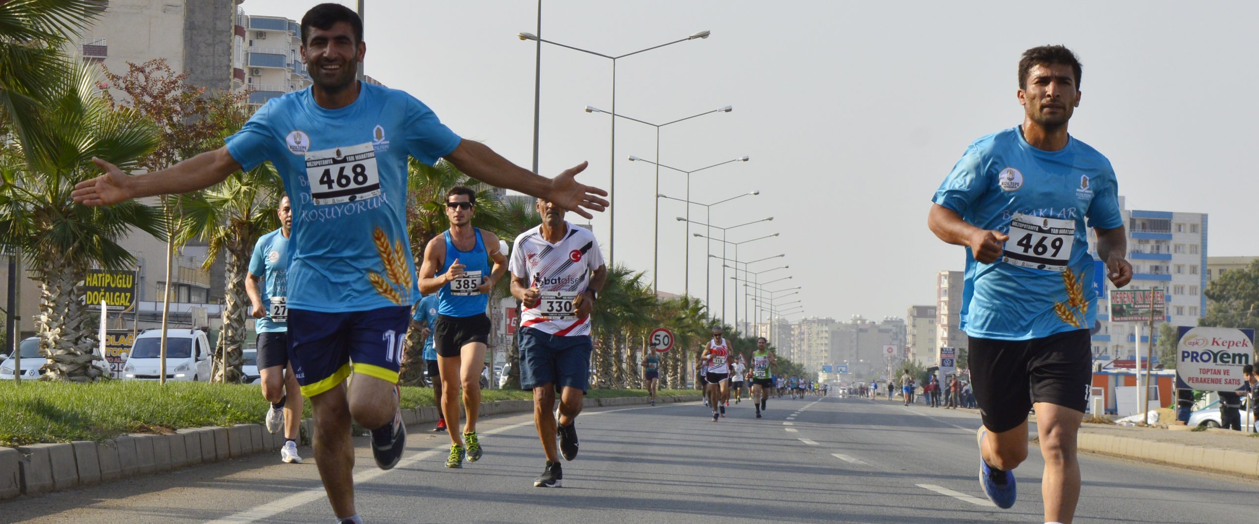 Uluslararası 1. Mezopotamya Yarı Maraton Koşusu festival havasında gerçekleşti