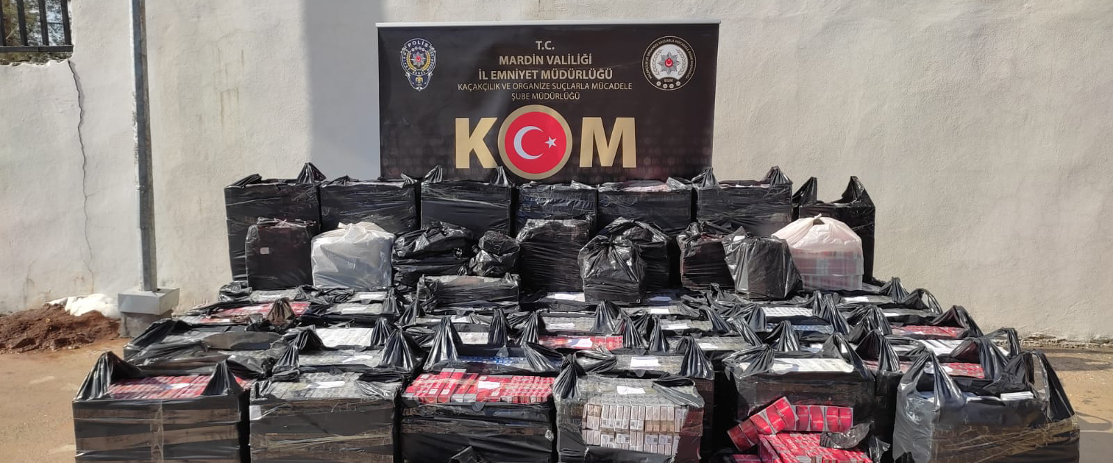 Kızıltepe’de 61 bin 580 paket kaçak sigara ele geçirildi