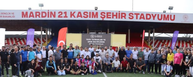 Mardin’de 95 spor kulübüne malzeme desteği verildi