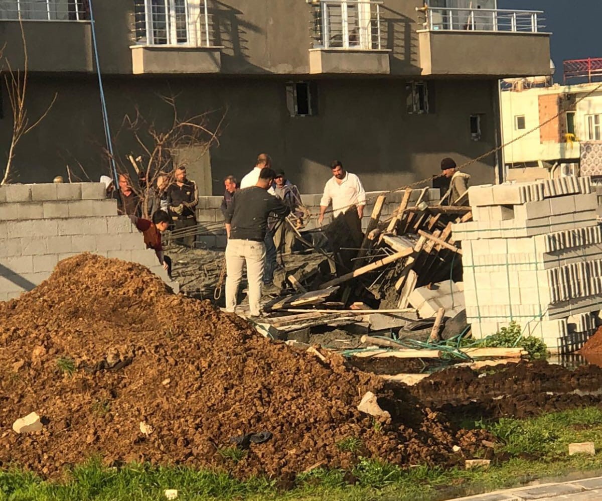 Mardin’de inşaat tablası çöktü