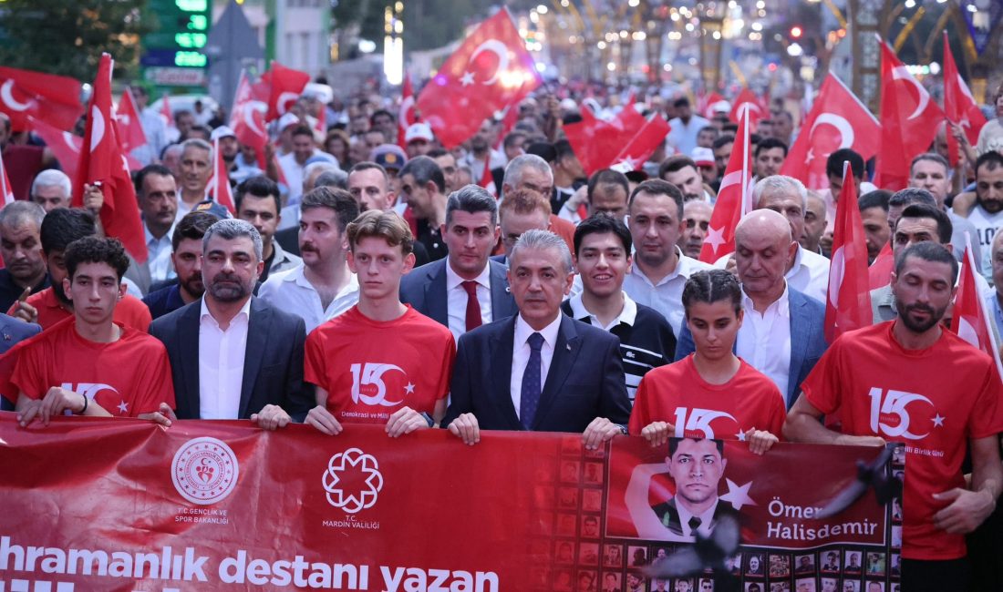 Mardin’de 15 Temmuz Demokrasi ve Bayrak Yürüyüşü